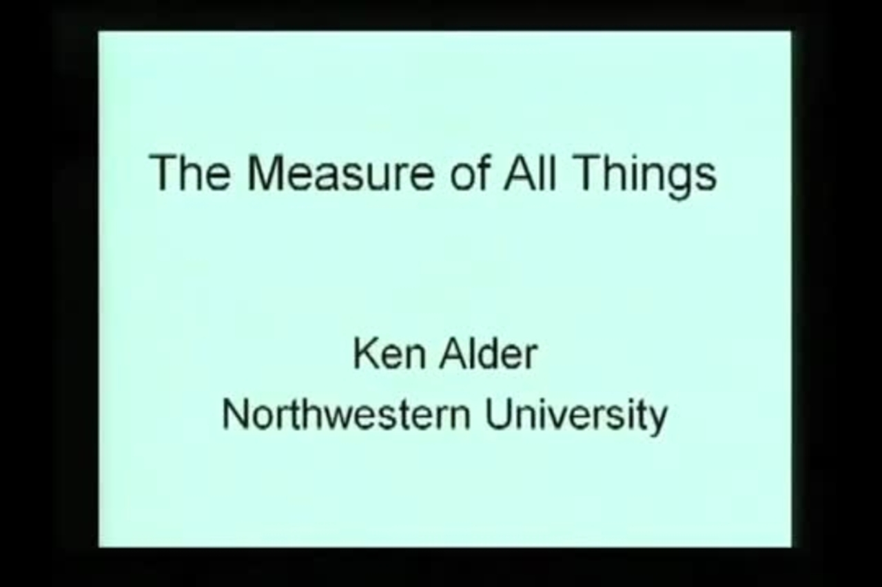 NIST Colloquium Series- The Measure of All Things