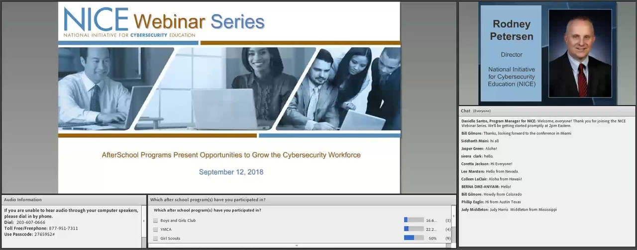 NICE Webinar:  Afterschool Programs Present Opportunities to Grow the Cybersecurity Workforce
