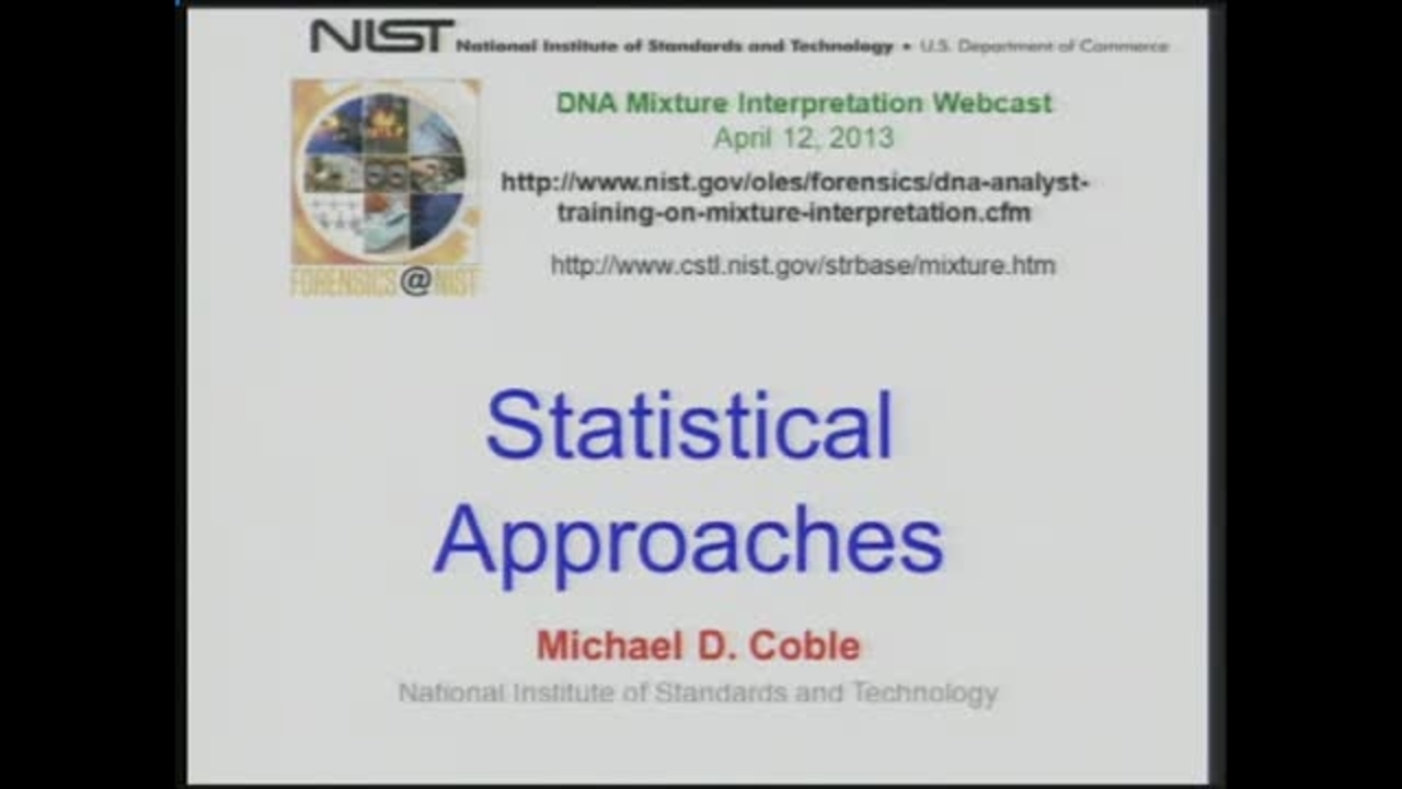 Statistical Approaches-Mike Coble