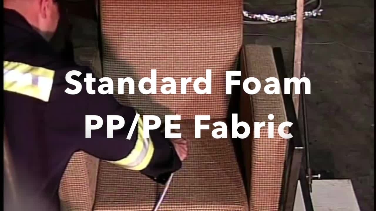 Standard Foam PP-PE Fabric Chair Test Burn