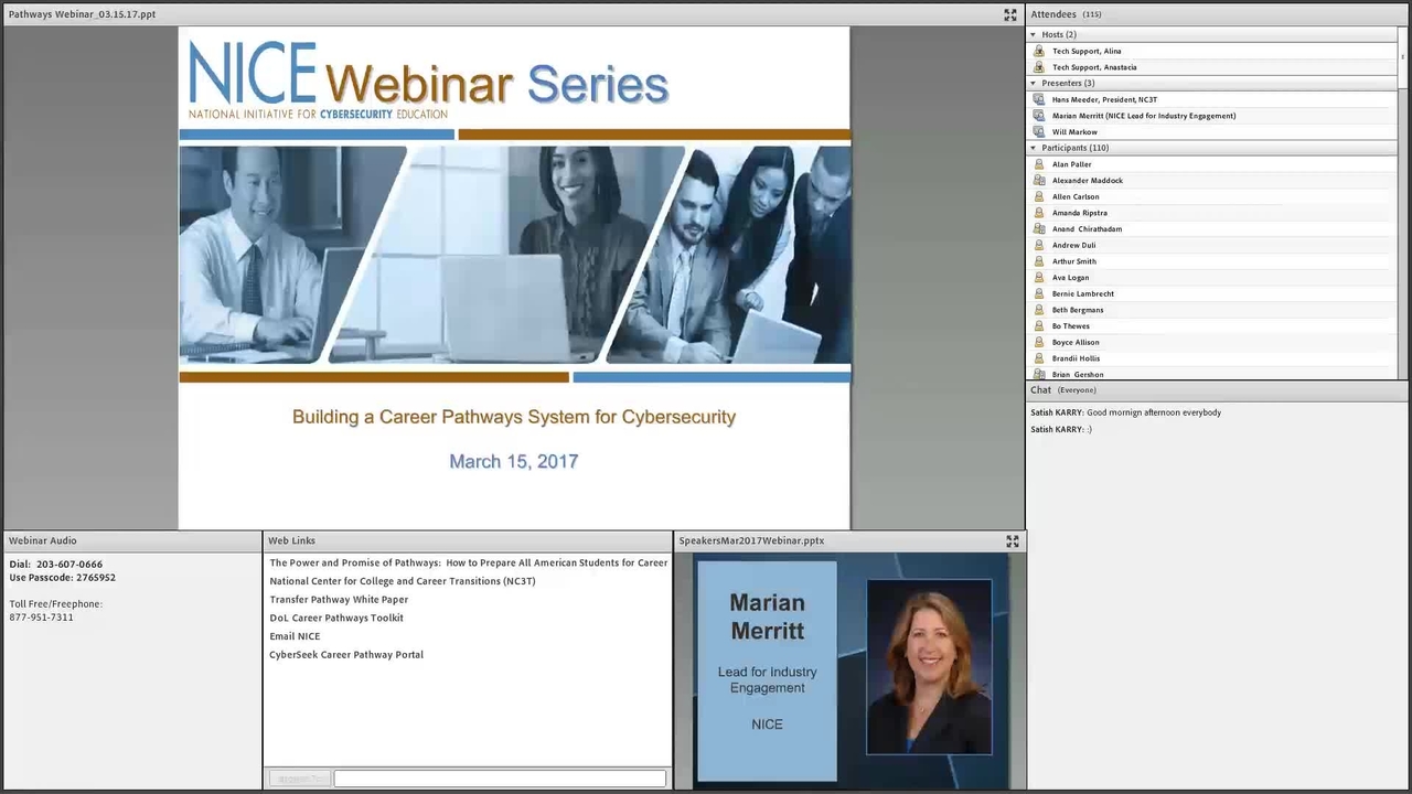 NICE Webinar Series:  Building a Career Pathways System for Cybersecurity