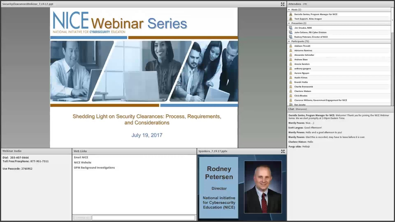 NICE Webinar: Shedding Light on Security Clearances_ Process, Requirements, and Considerations