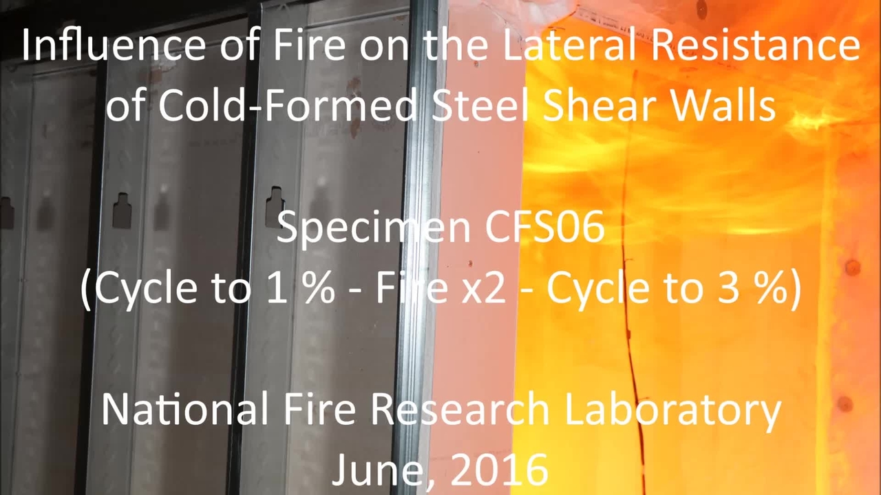 Cold-Formed Steel Shear Wall Structure-Fire Interaction (CFS06)
