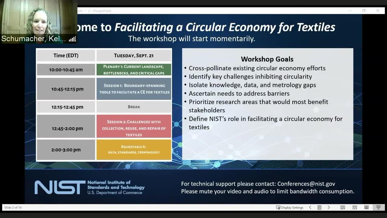 Facilitating a Circular Economy For Textiles Day 1 Part 1