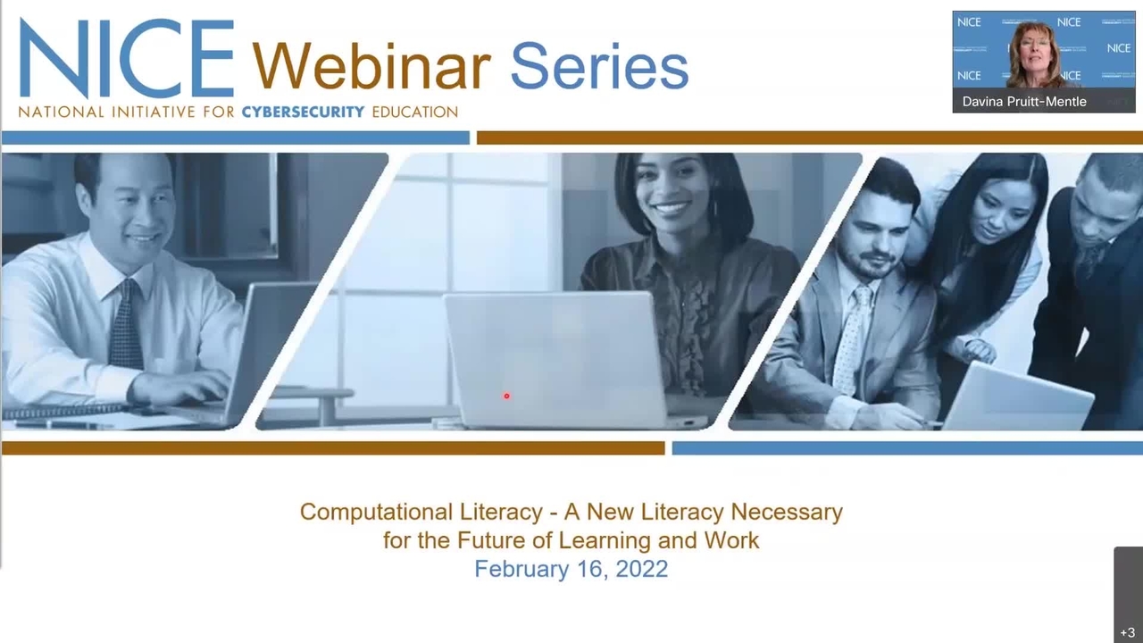 NICE Webinar: Computational Literacy - A New Literacy Necessary for the Future of Learning and Work