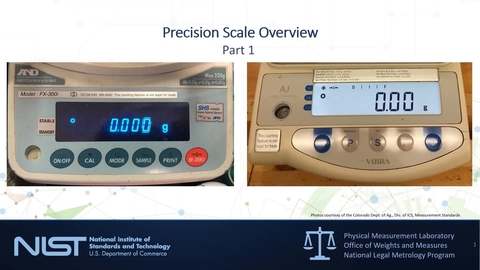 Precision Scale Overview: Part 1 | NIST