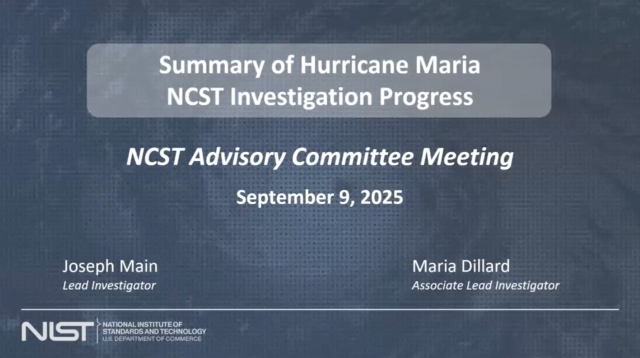 Hurricane Maria NCST Investigation - Sept. 2025 | Summary & Discussion