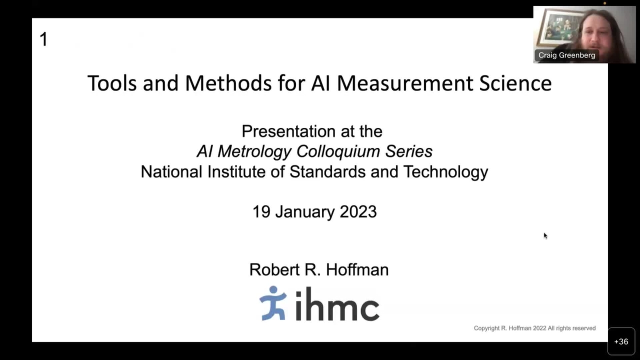 AI Metrology Colloquium Series Psychometrics for AI Measurement Science - January 19, 2023