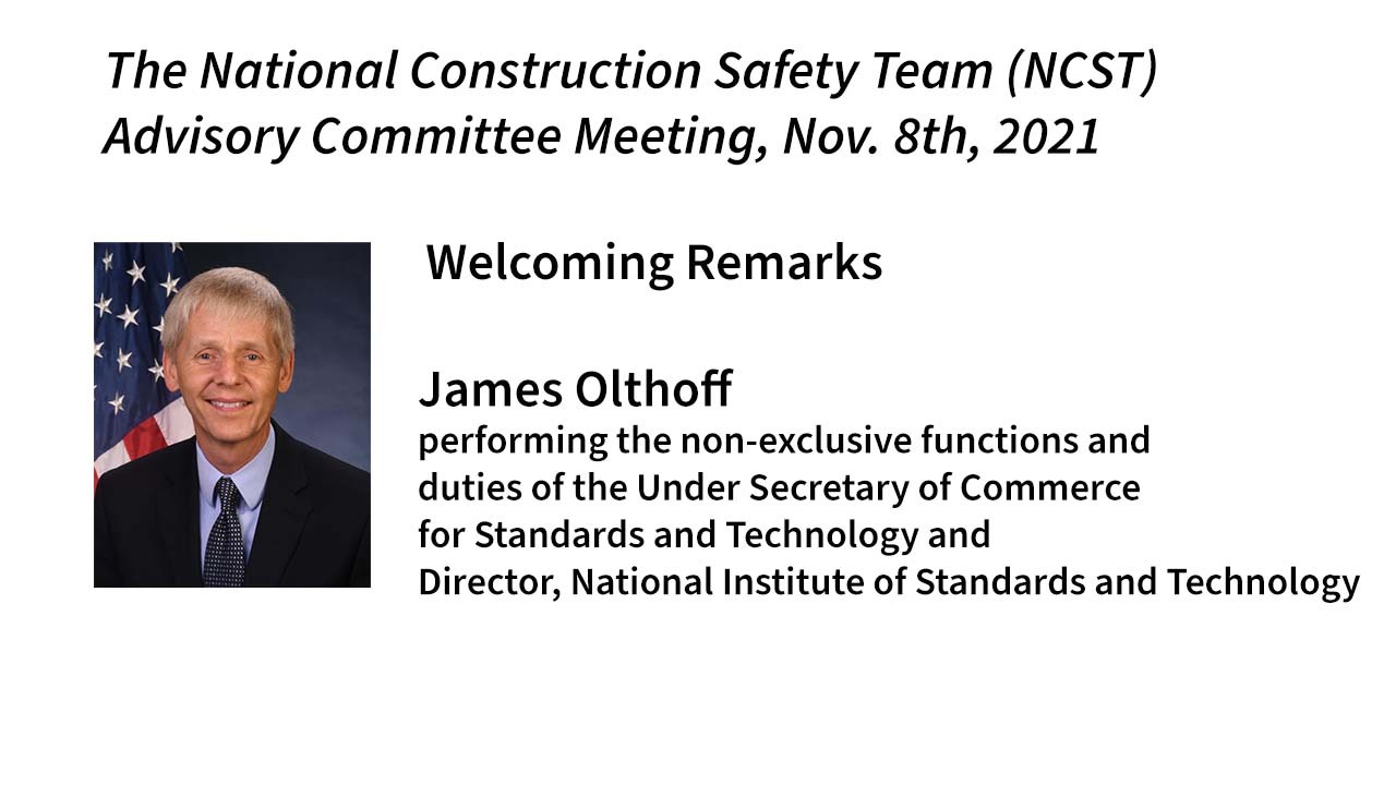 NCSTAC- Welcome by James Olthoff