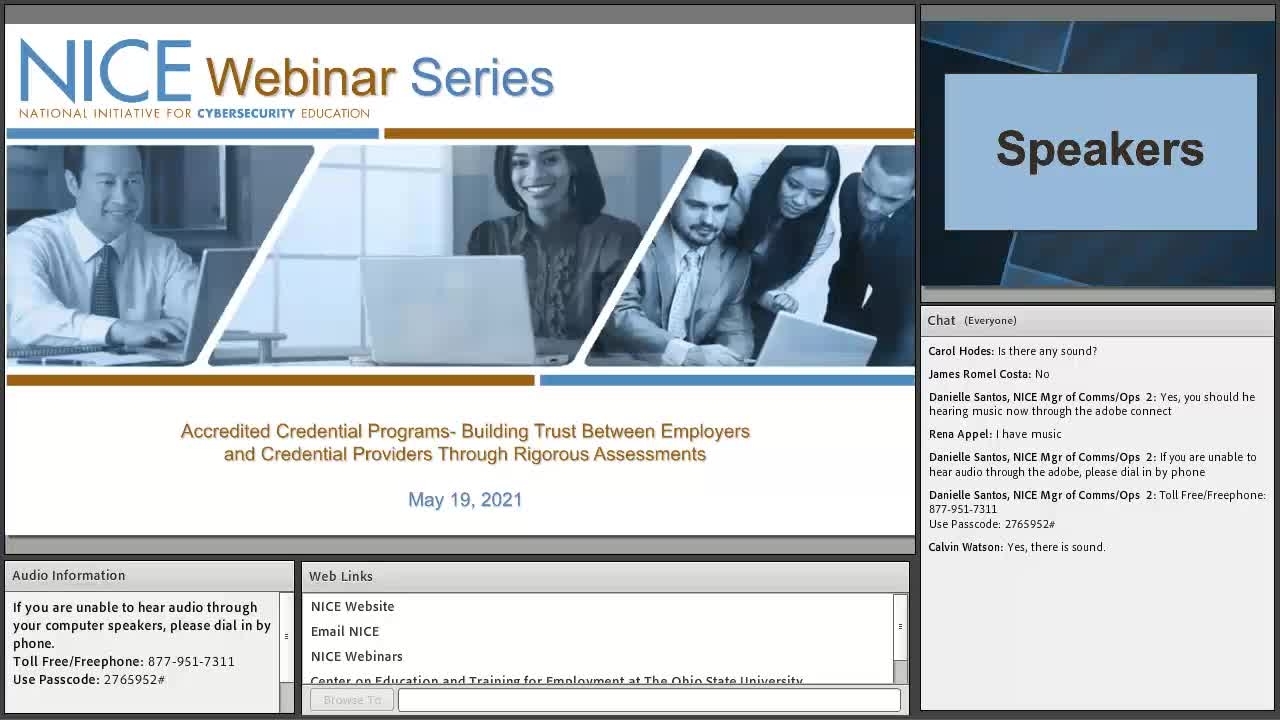 NICE Webinar: Accredited Credential Programs- Building Trust Between Employers and Credential Providers Through Rigorous Assessments
