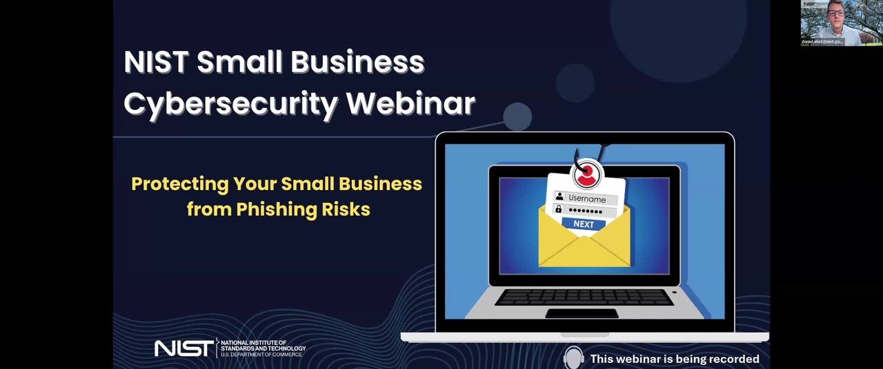 NIST Small Business Cybersecurity Webinar - Phishing
