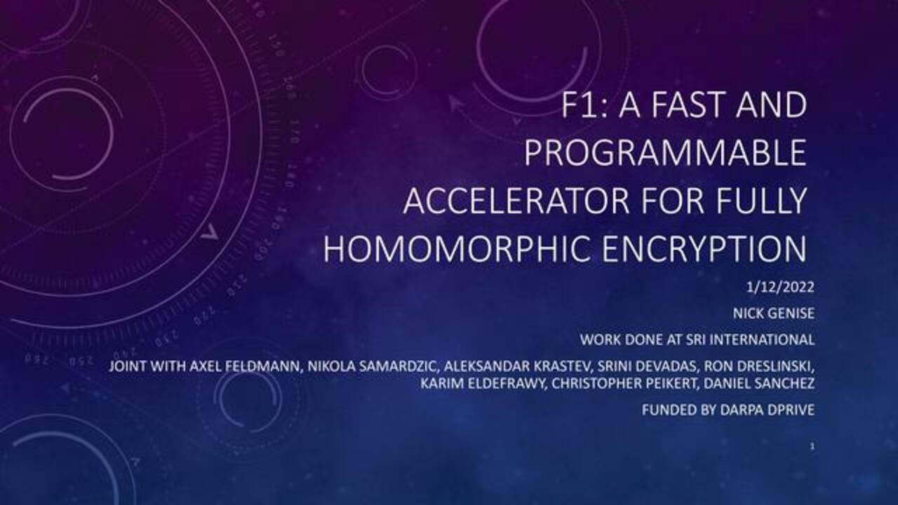 Crypto Reading Club 2022-01-12: Accelerating FHE with ASICs 