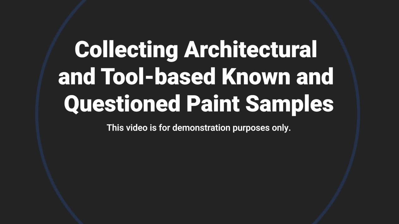 Video #15 - Trace Evidence Collection:  Collecting questioned paint samples