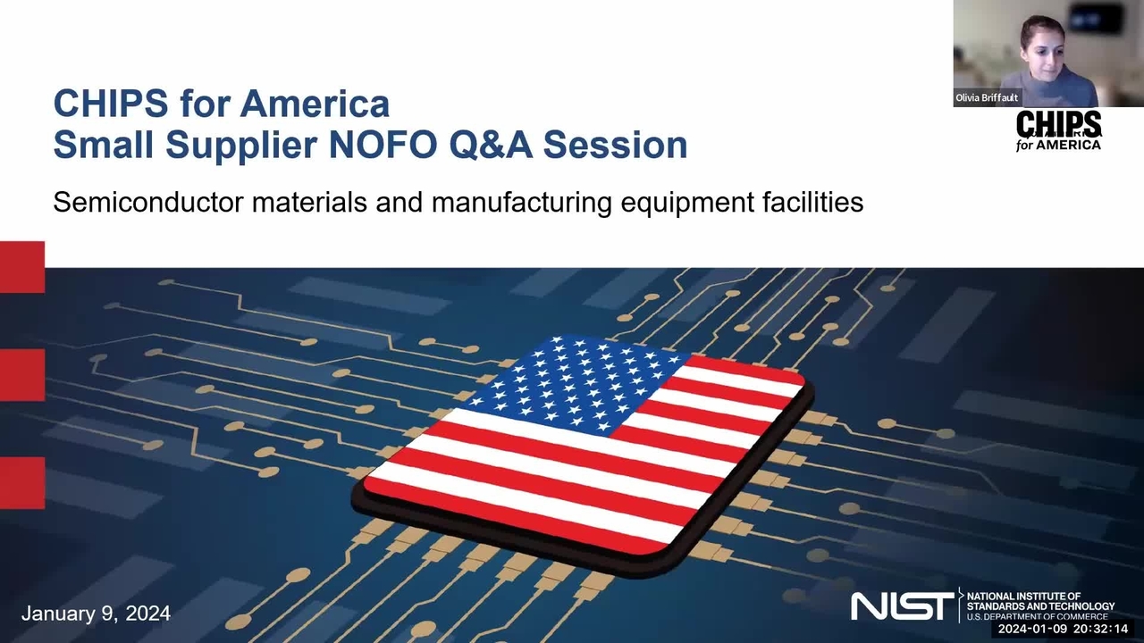 CHIPS for America: Small Scale Supplier Opportunity Q&A (January)