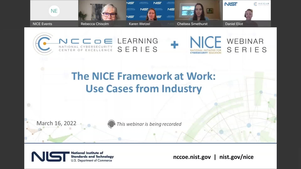 The NICE Framework at Work - Use Cases from Industry