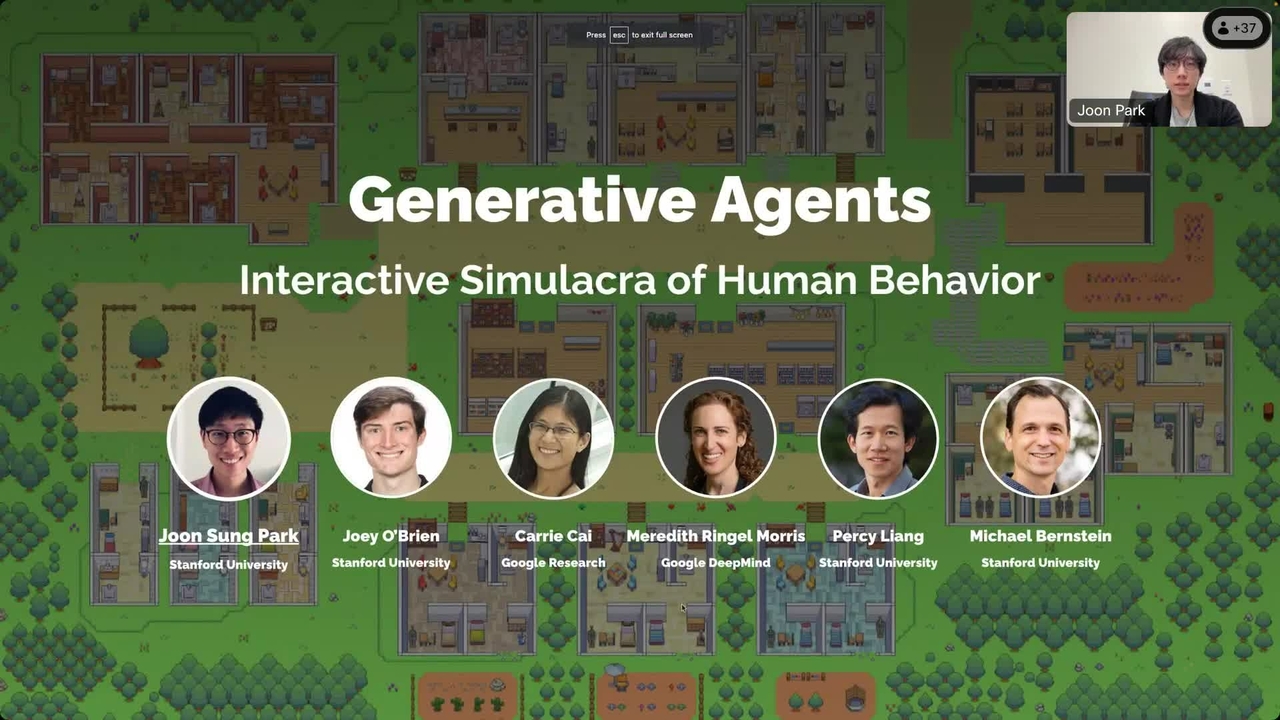 AI Metrology Presentation Series - Generative Agents: Interactive Simulacra of Human Behavior