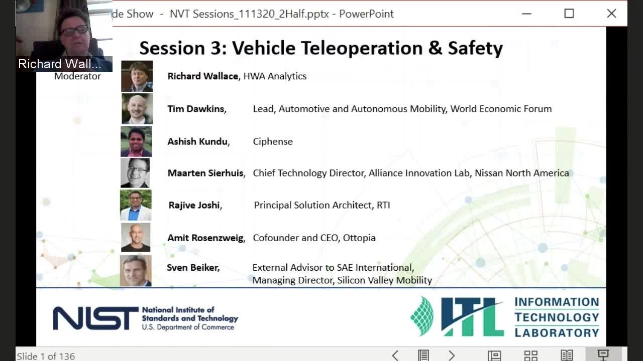 Vehicle Teleoperation Forum Session 3 Vehicle Teleoperation and Safety