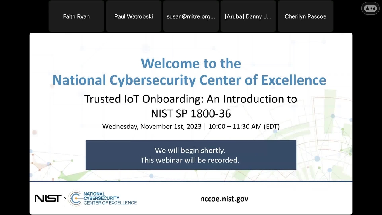 NIST NCCOE's Trusted IoT Onboarding: An Introduction to Draft NIST SP 1800-36