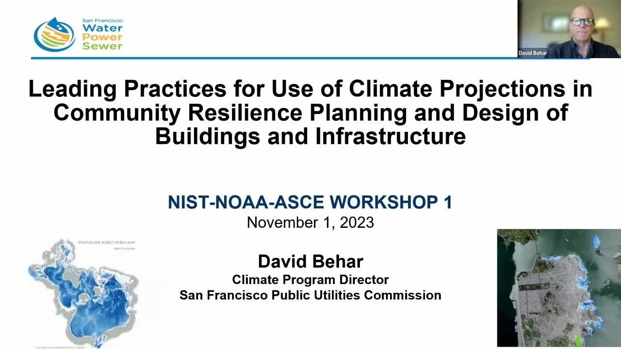 David Behar, SF Public Utilities Commission (Workshop 1: Sea Level Rise and Coastal Storm Surge)