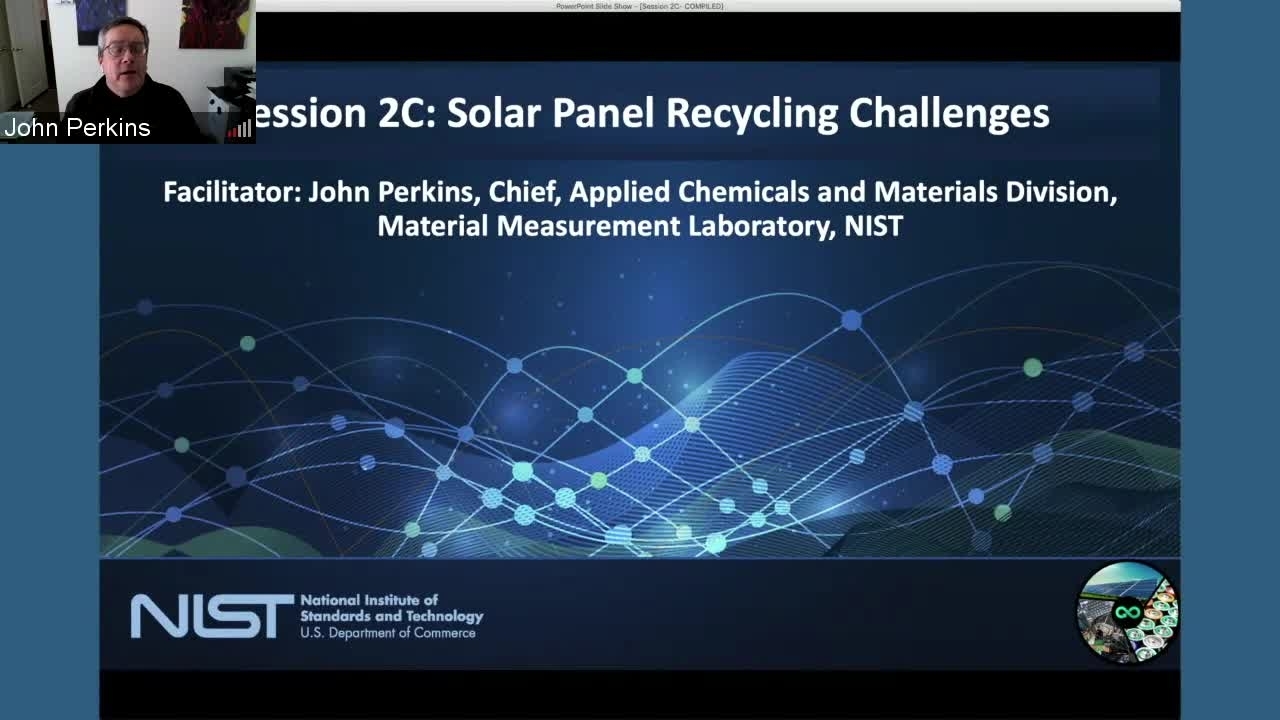 Circular Economy Day 1 Breakout session 2C, Solar Panel Recycling Challenges