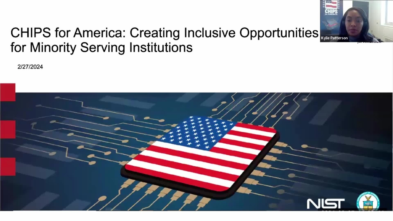 Webinar: CHIPS for America Creating Inclusive Opportunities for Minority Serving Institutions