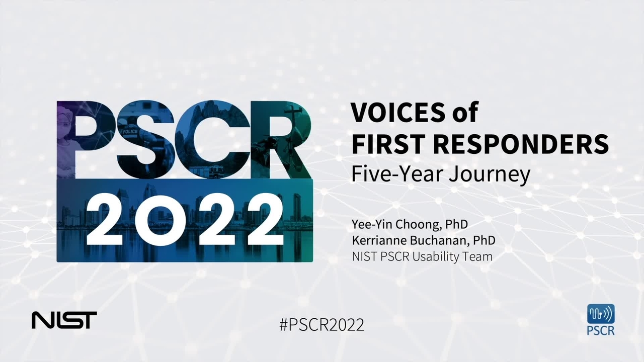 PSCR 2022_Voices of First Responders_On-Demand