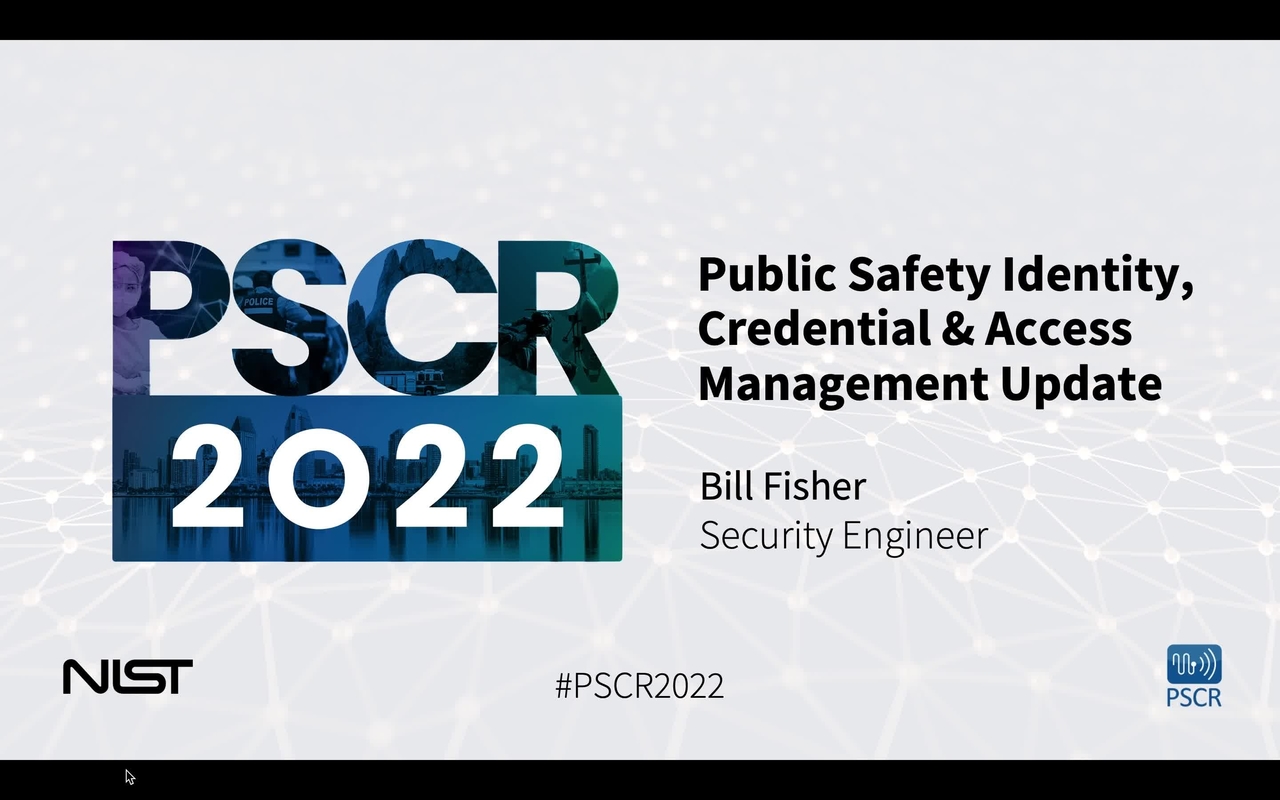 PSCR 2022_Public Safety ICAM_On-Demand