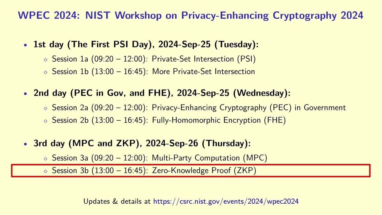 WPEC 2024 Session 3b: Zero-Knowledge Proof (ZKP)