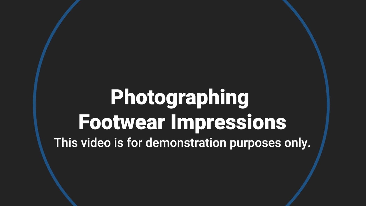 Video #6 - Trace Evidence Collection: Photographing footwear impressions