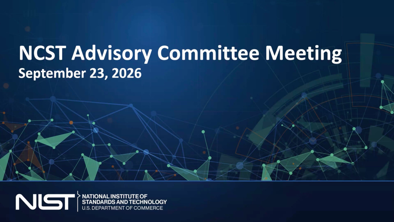 NCST Advisory Committee Meeting 2026 - Day 1