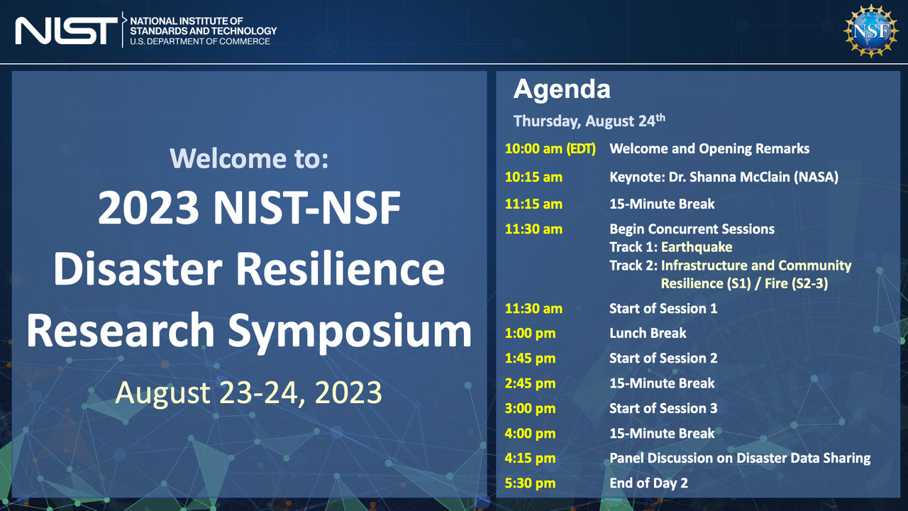 Disaster Resilience Symposium 2023: Day 2 - Track 1