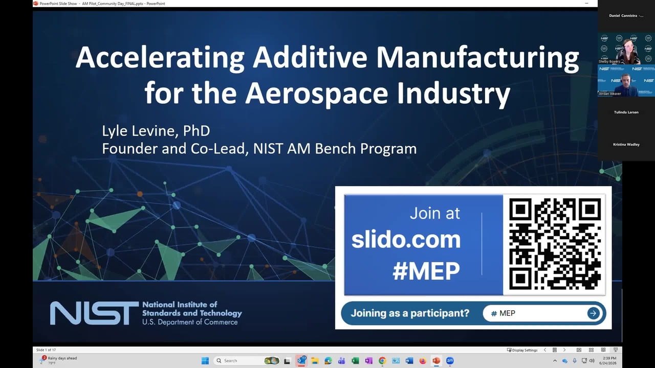 Manufacturing Community Day:  Additive Manufacturing Session