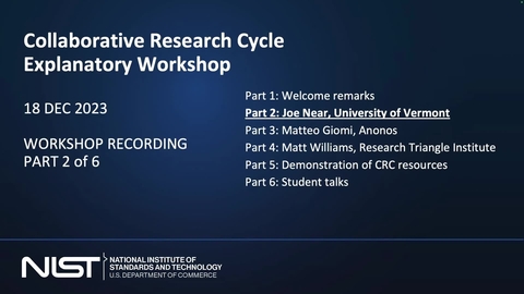 Collaborative Research Cycle Workshop - Differential Privacy: Definition, Techniques, and Applications