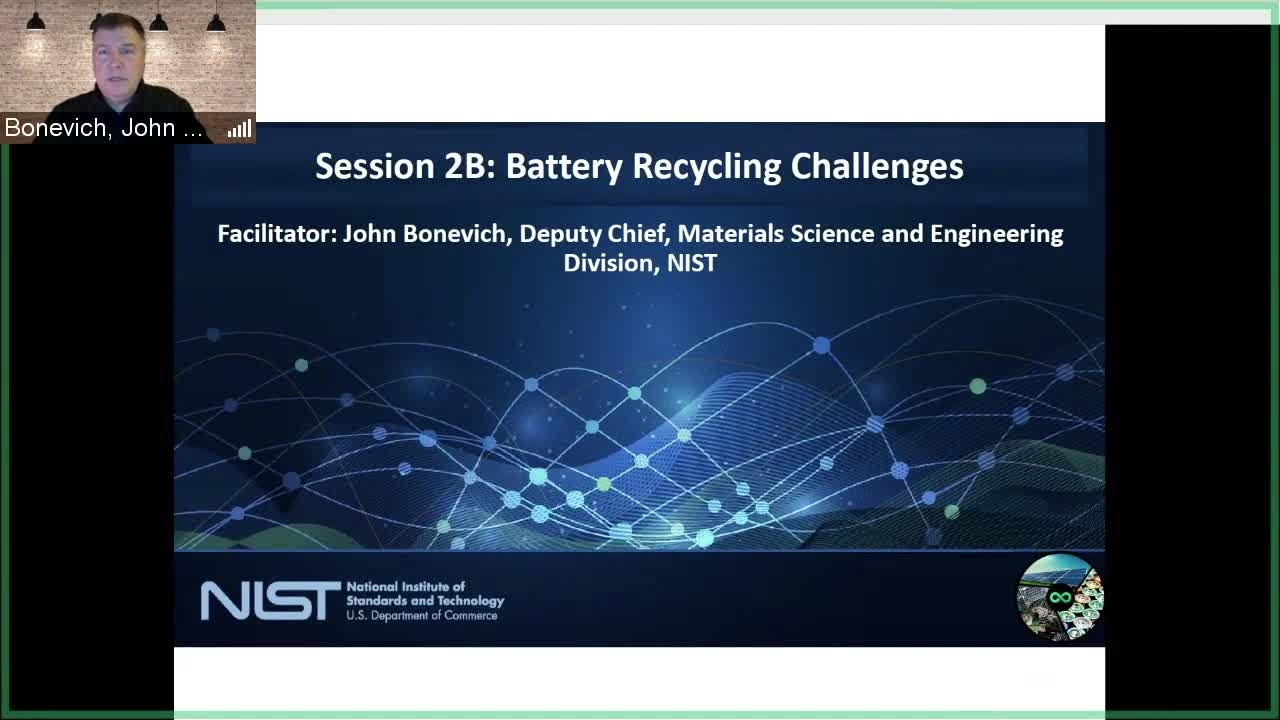 Circular Economy Day 1 Breakout session 2B, Battery Recycling Challenges