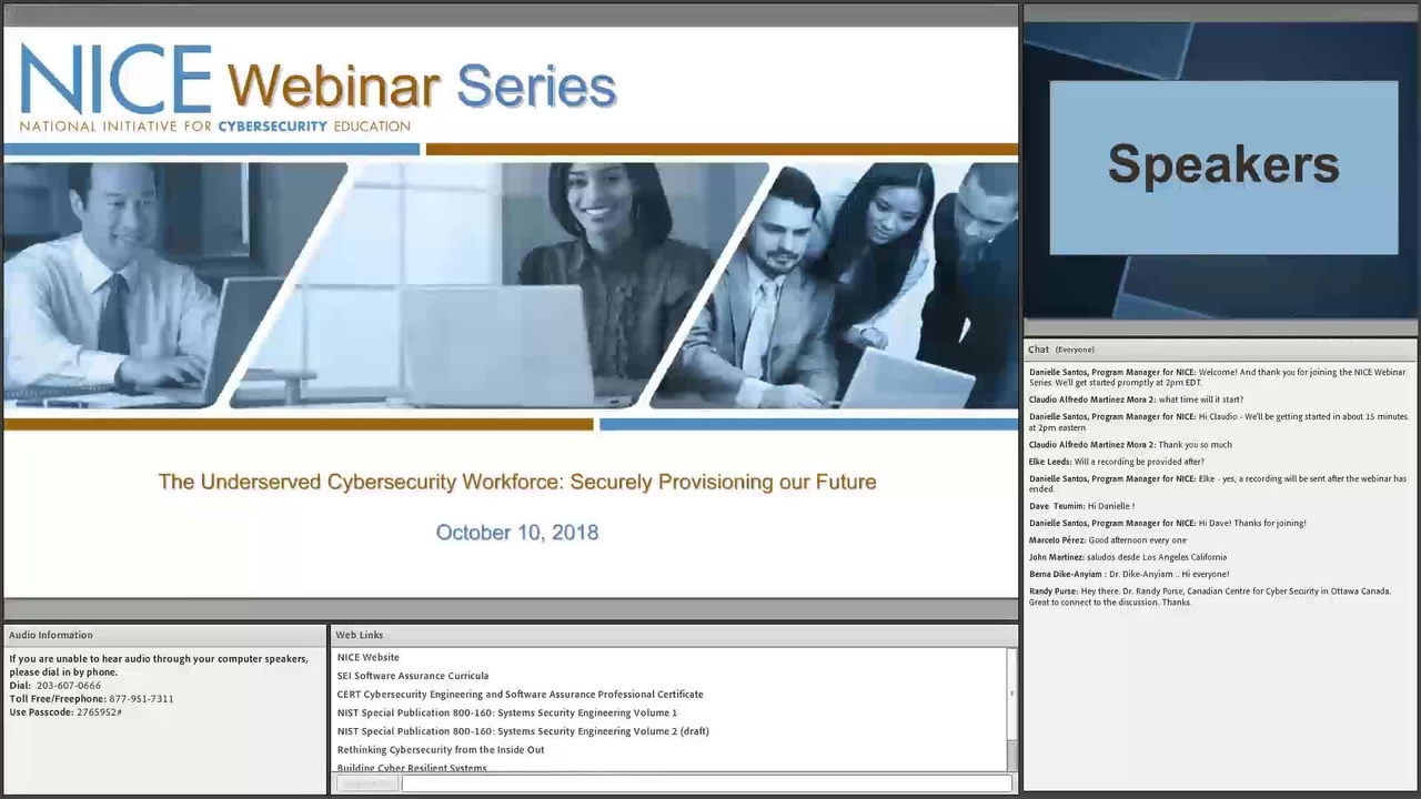 NICE Webinar: The Underserved Cybersecurity Workforce - Securely Provisioning our Future