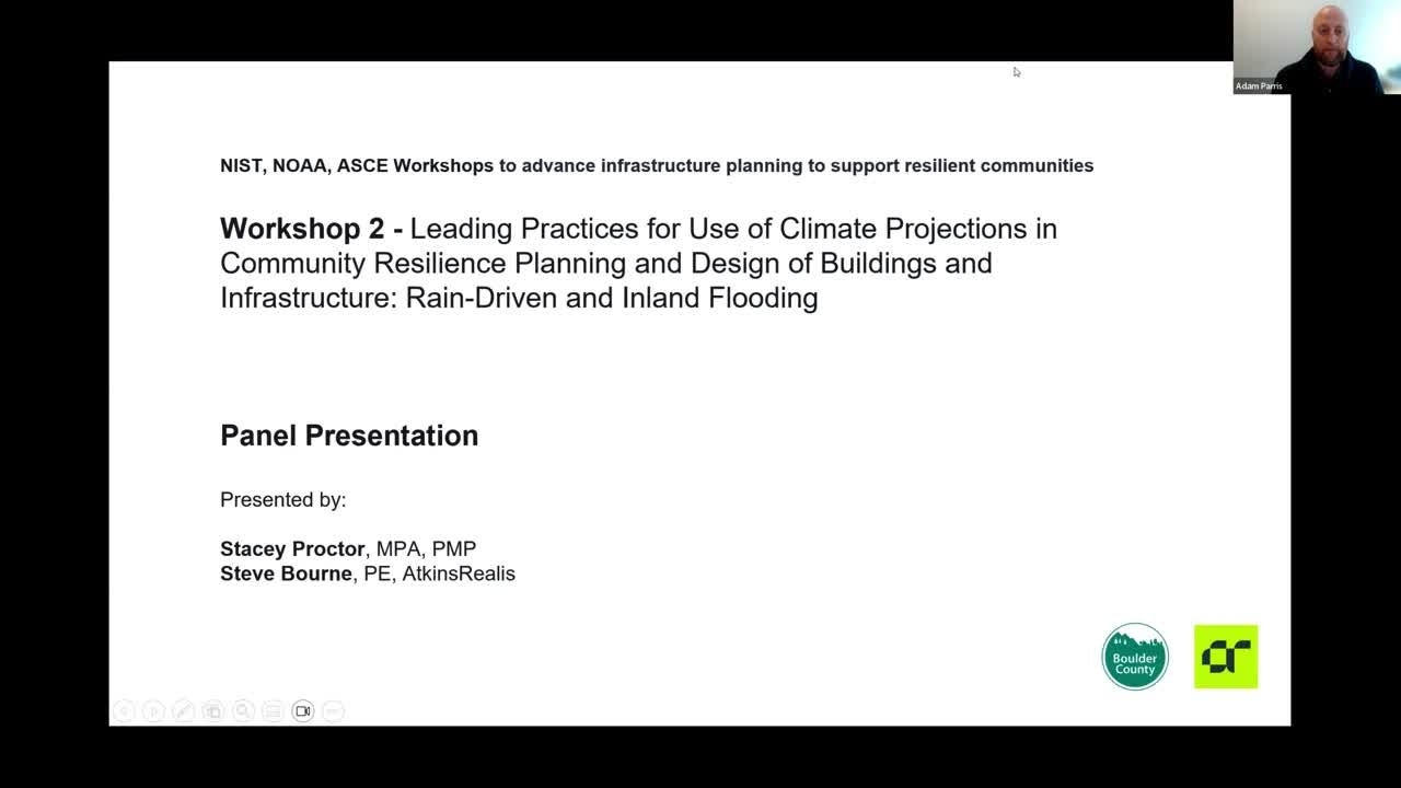 Stacey Proctor + Stephen Bourne, Boulder County Community Planning & Permitting Department (Workshop 2: Rain-Driven and Inland Flooding)