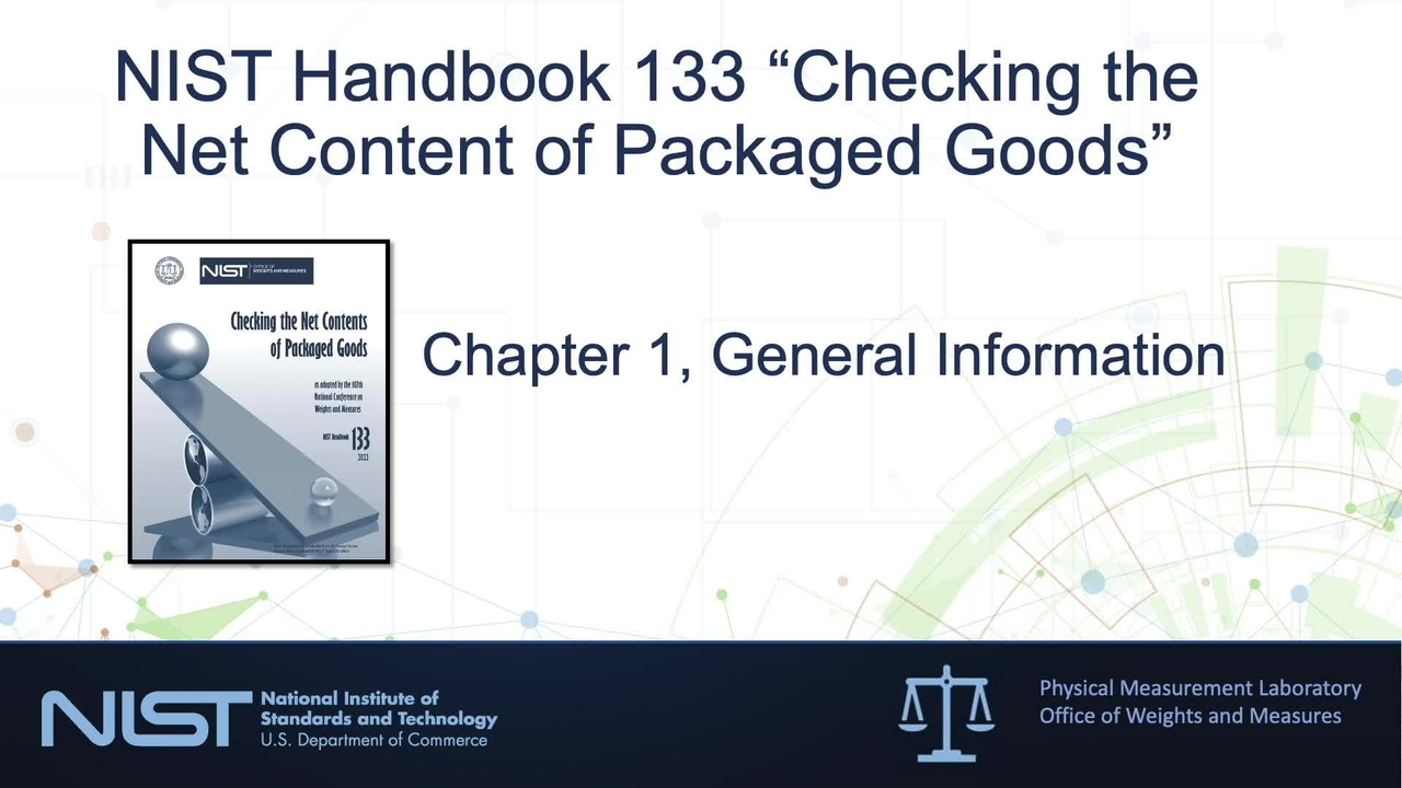 NIST Handbook 133 Individual Package Requirement