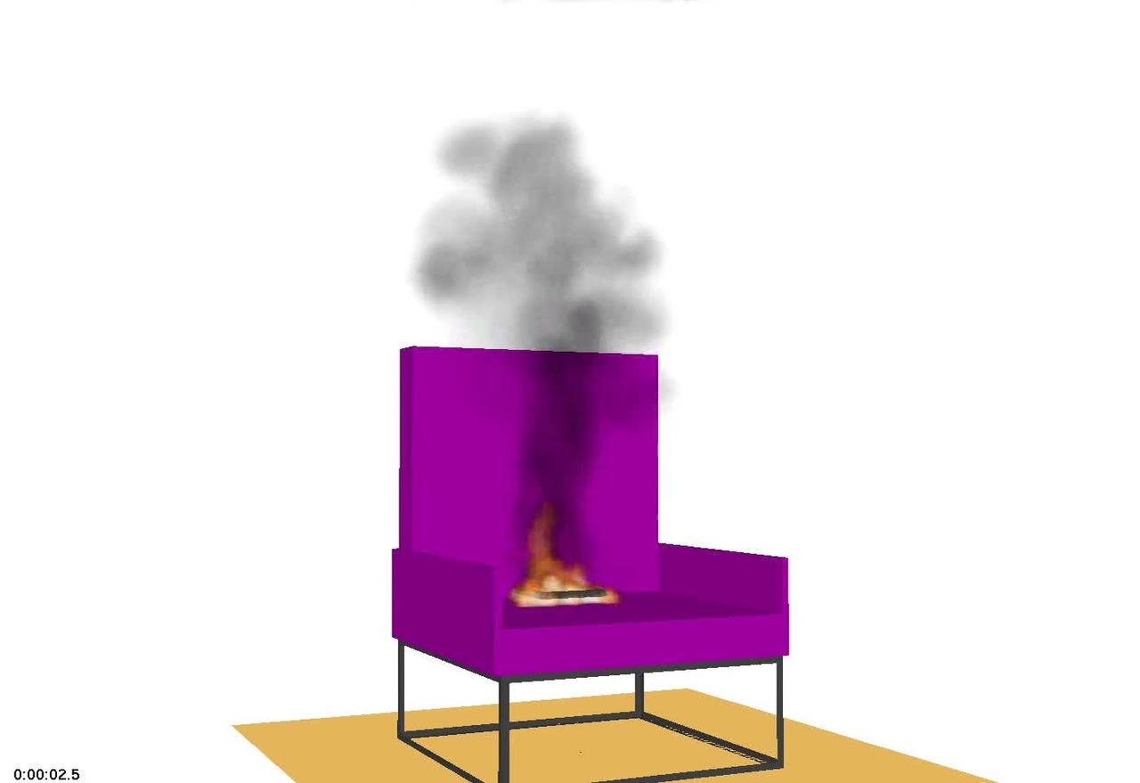 Fire Dynamics Simulator (FDS) Simulation of a Chair Fire