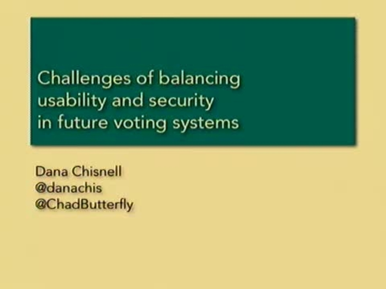 Future of Voting System Symposium Day 3, Part 1