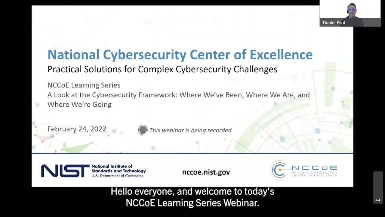 NCCoE Learning Series Fireside Chat – A Look at the Cybersecurity Framework: Where We’ve Been, Where We Are, and Where We’re Going