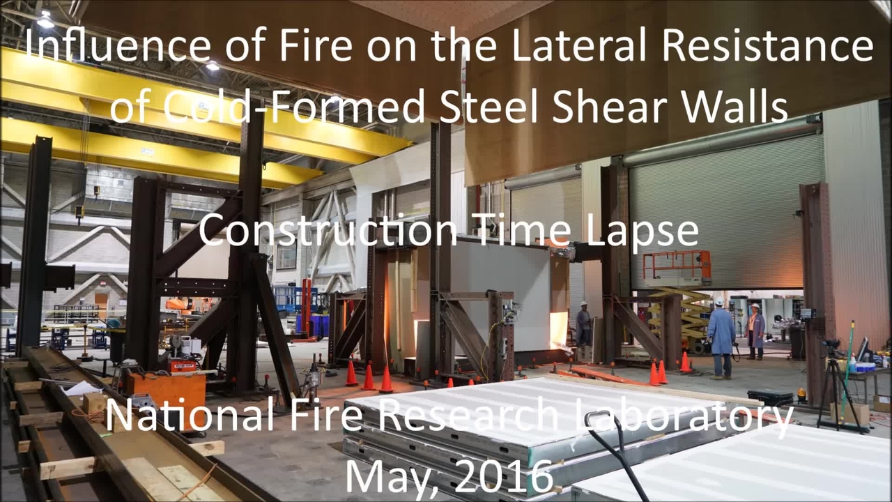 Cold-Formed Steel Shear Wall Structure-Fire Interaction: Test setup