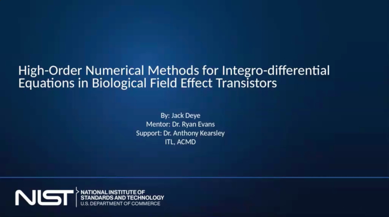 ACMD Seminar: High-Order Numerical Methods for Integro-differential Equations in Biological Field Effect Transistors