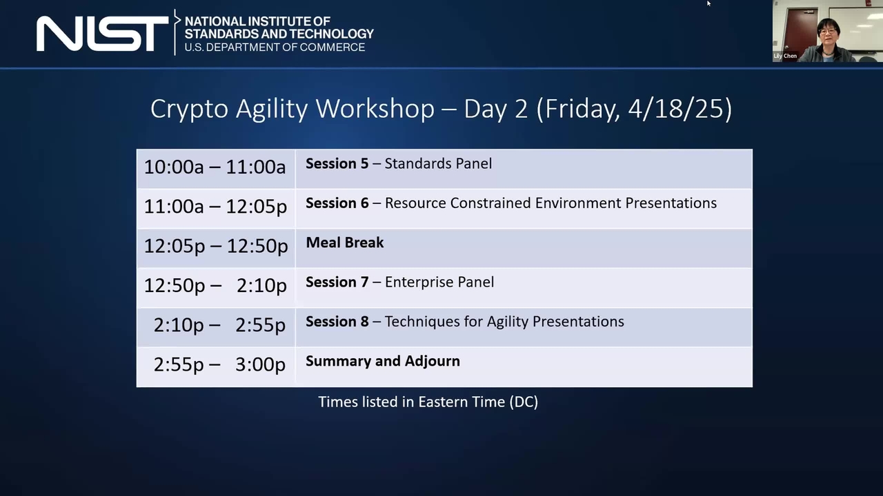 Crypto Agility Workshop: Standards