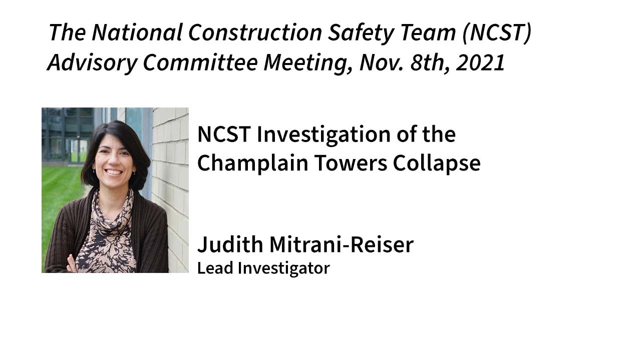 NCSTAC - Judith Mitrani-Reiser - Champlain Towers Collapse