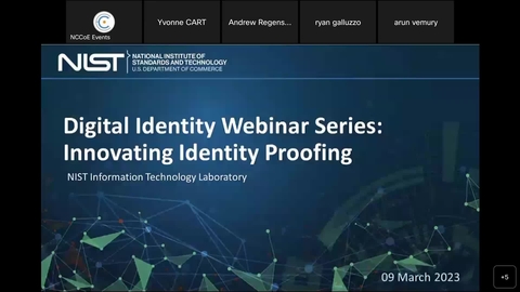 Digital Identity Webinar - Innovating Identity Proofing | NIST