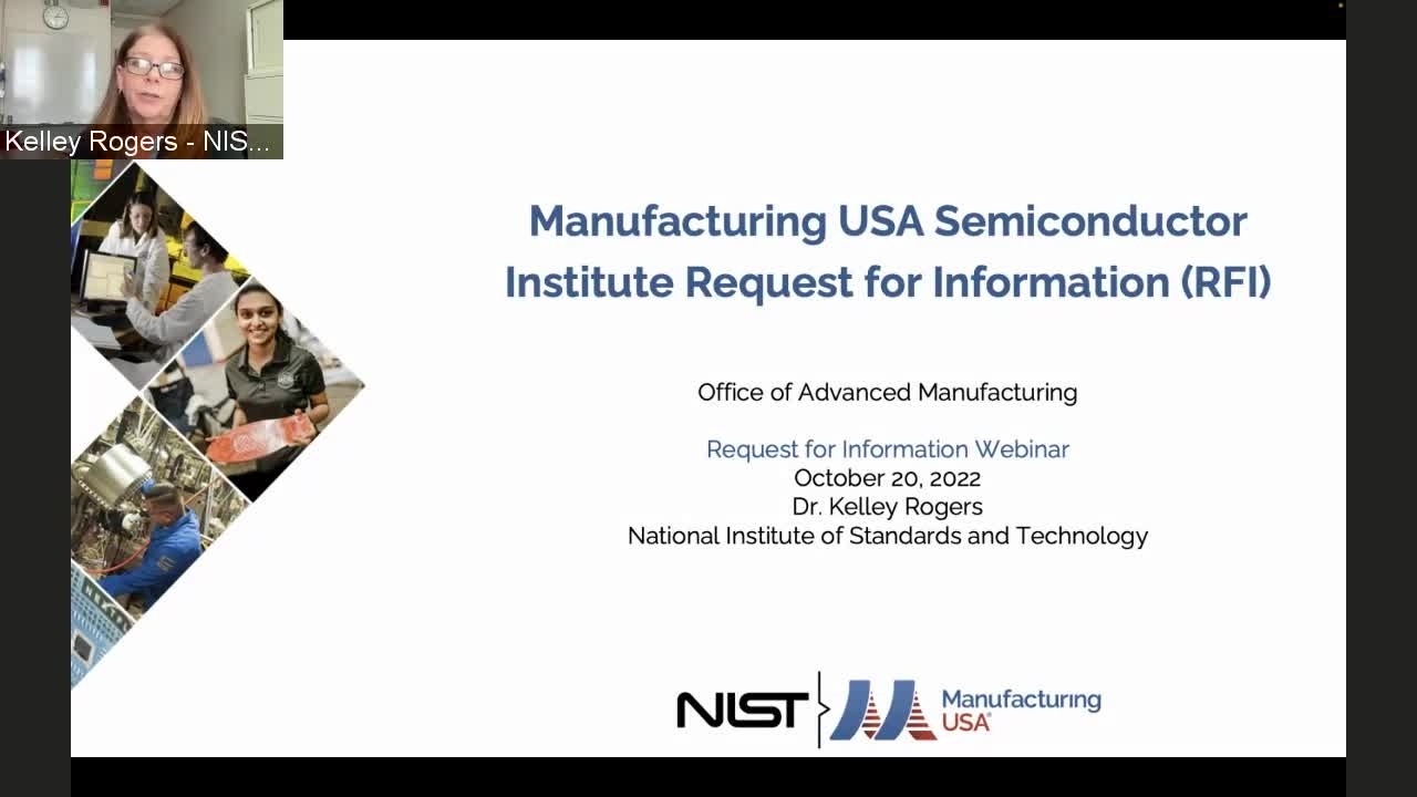 Manufacturing USA Semiconductor Institute Request for information (RFI)