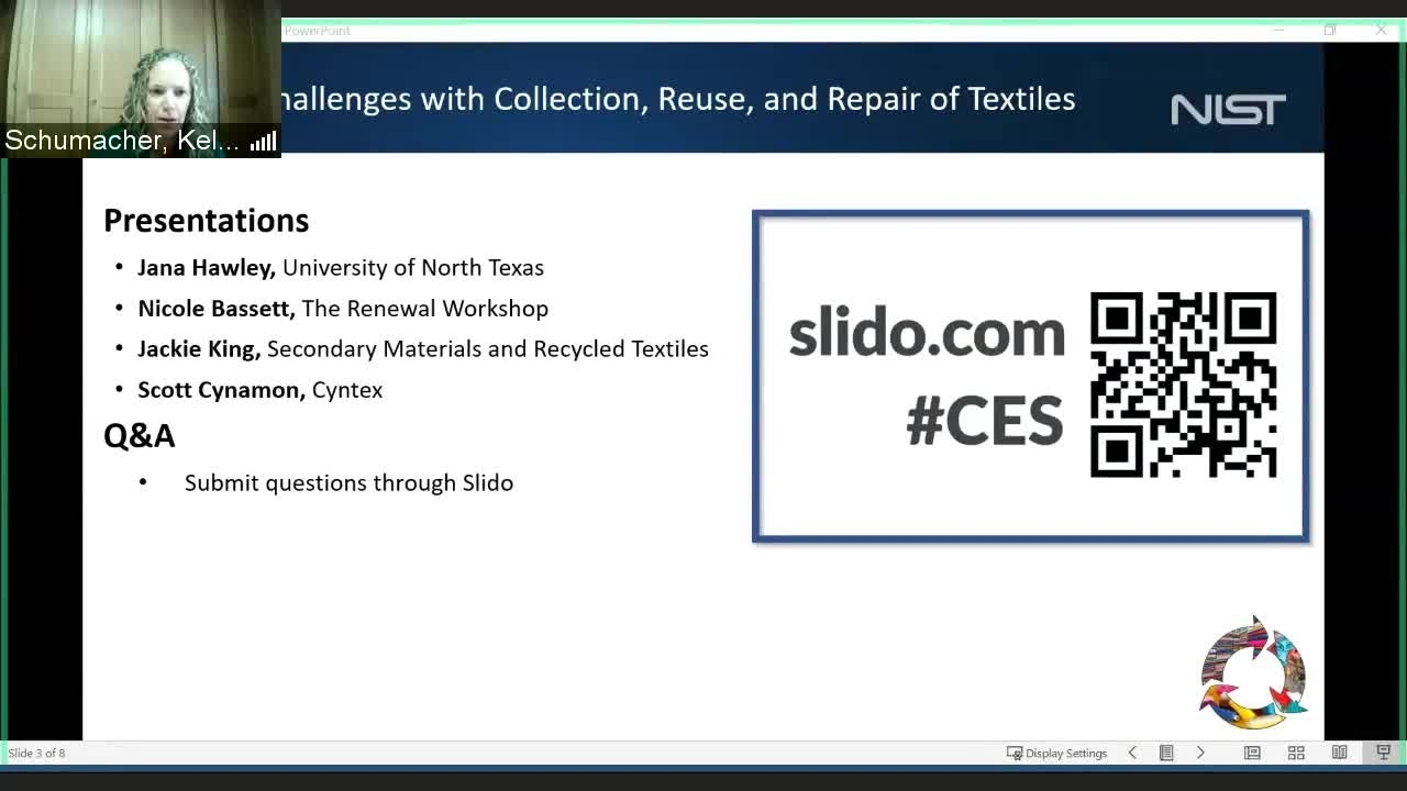 Facilitating a Circular Economy For Textiles Day 1 Part 3