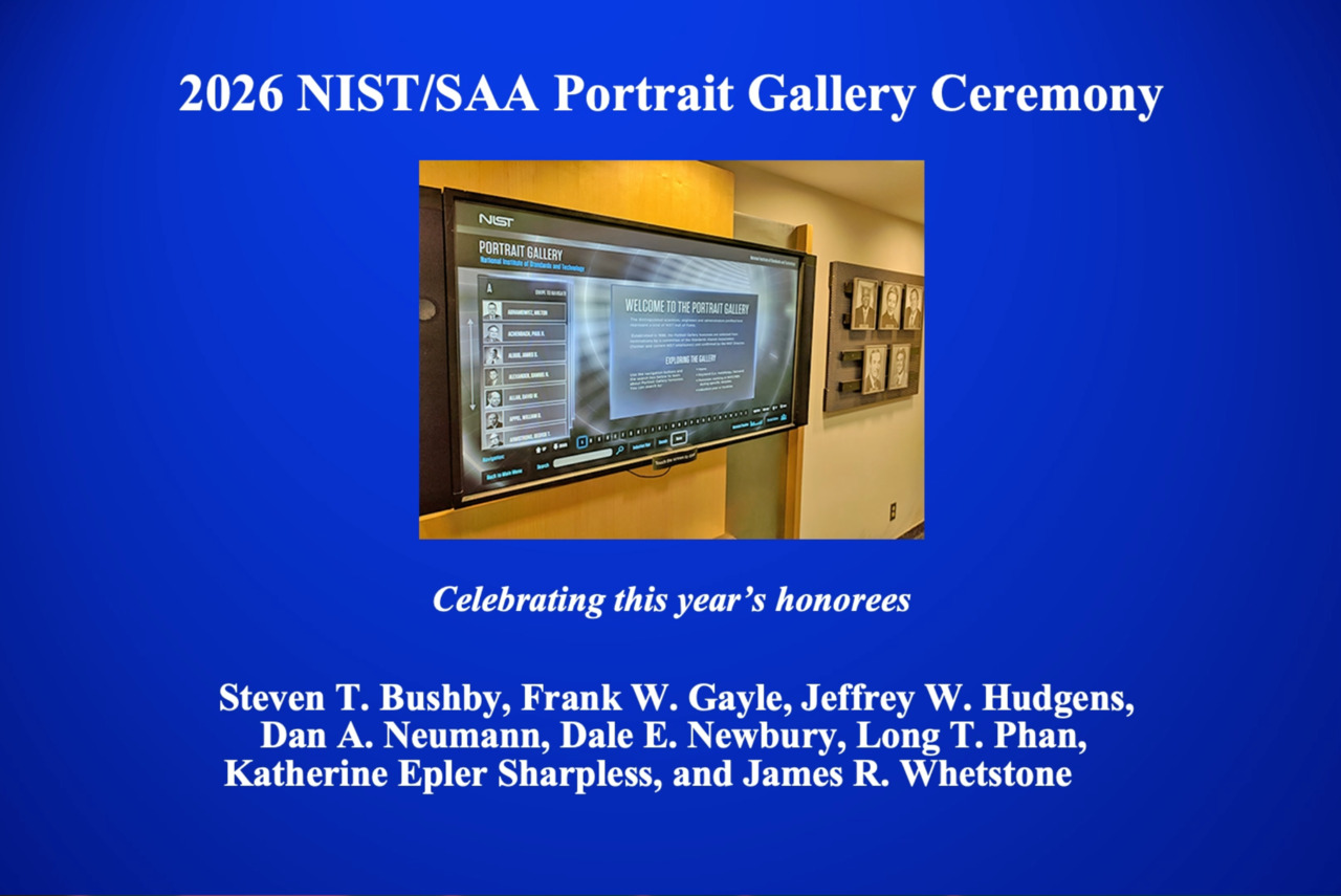 2026 NIST/SAA Portrait Gallery Ceremony