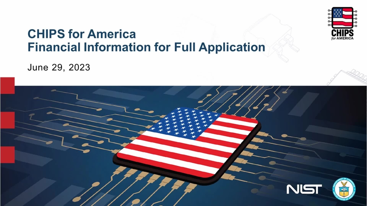 CHIPS for America: Financial Information for Full Applications Part II