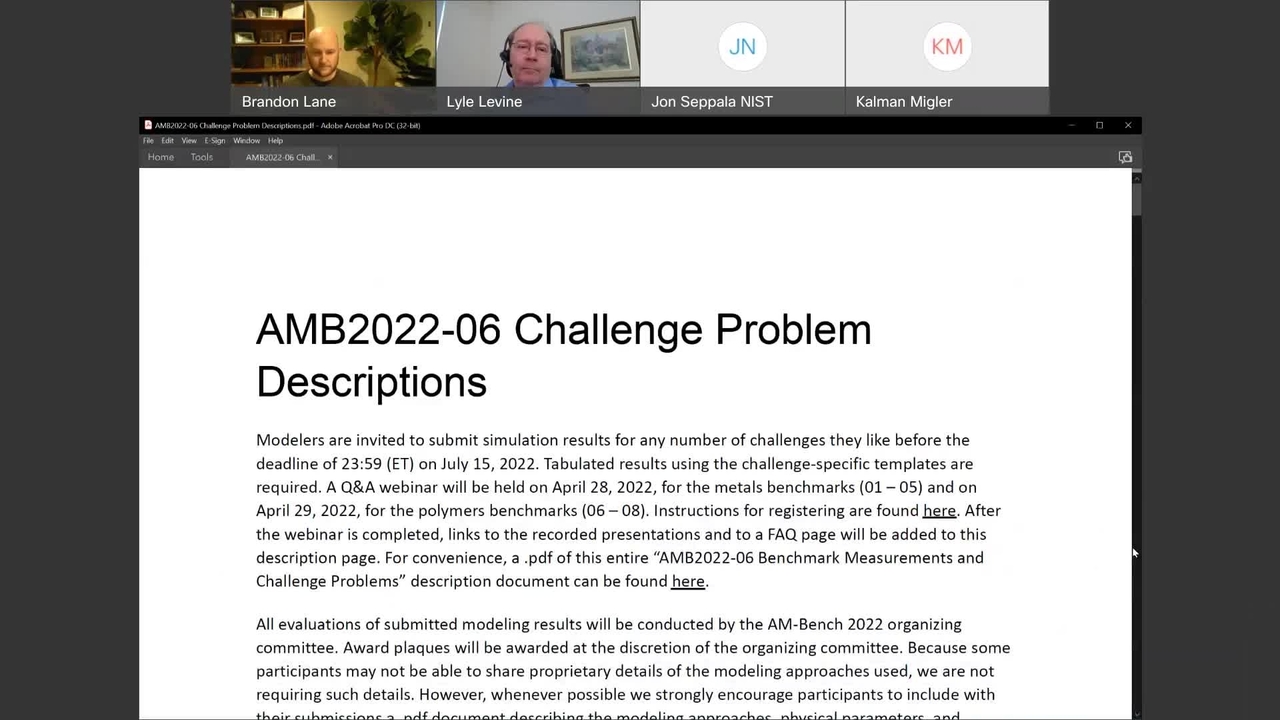 AMB2022-06 Fused Deposition Modelling Benchmark Challenges - Q&A Webinar-20220506